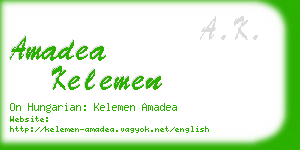 amadea kelemen business card
